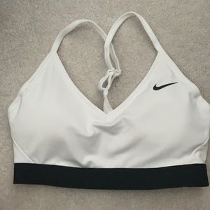 Nike Indy Sports Bra. White sports bra, size small